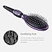 Hair Brush SUPRENT Professional Paddle brush & Detangling Brush Velvet Touch Paddle Hair Brush with Ball Tipped Bristles for Dry and Wet Hair, Cushion Base, Non-slip Cushioned Handle, Purple