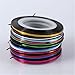 UNKE Pretty Nail Art Sticker Rolls Striping Tape Line For Decoration Nail Art 32 Colors