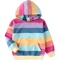 Julerwoo Girls Cotton Stirpe Zip Up Hoodies Tie Dye Pullover Sweatshirts Family Matching Clothes