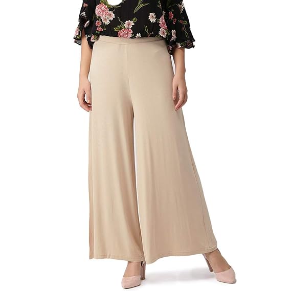 go colors flared palazzo