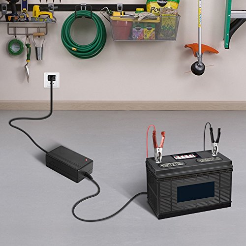LOETAD 12V 1.5Amp Car Battery Charger Portable SLA Maintainer Auto Trickle Charging with Detachable Alligator and Ring Clips for Automotive Vehicle Motorcycle Lawn Mower Marine - Thumbnail 7