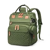 Jeryswet Baby Diaper Bags with Changing Station, Waterproof Large Capacity Diaper Bag Backpack for Moms Dads with USB Charging Port and Stroller Straps, Baby Shower Gifts, Green