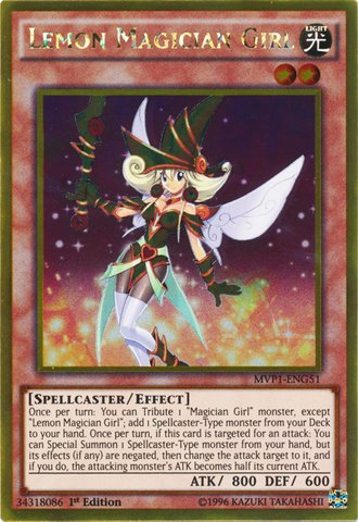 Yu-Gi-Oh! - Lemon Magician Girl (MVP1-ENG51) - The Dark Side of Dimensions Movie Pack Gold Edition - 1st Edition - Gold Rare