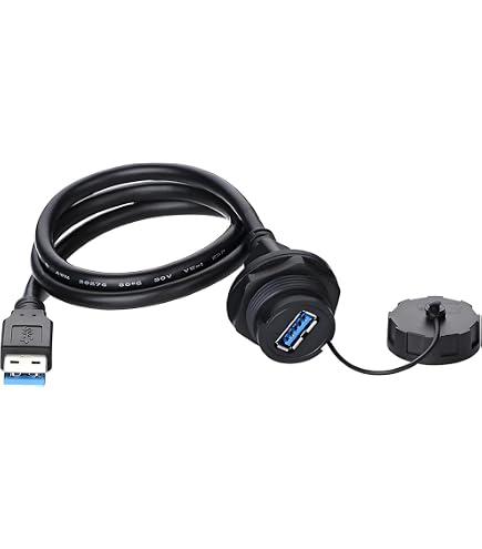Connecteur Étanche IP67 Type-C LP-16 - Prise Panneau 4 Trou, Version Plastique - Pour Équipements Industriels - 5