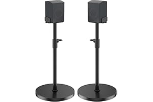 AIWEIWA Heavy Duty Floor Speaker Stands for Samsung Speaker Stands - Height Adjustable Extend 29”to 37.5” Surround Sound Speaker Stand for Samsung HW-Q990C HW-Q990D Rear & Satellite Speakers Up to 30Lbs
