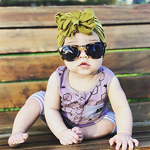 Udobuy 7 Pack Bowknot Turban Hats Baby Girl Hat Newborn Hospital Hat Infant Turban Nursery Beanie Headwrap for Baby Girls Toddlers Kids - Thumbnail 3