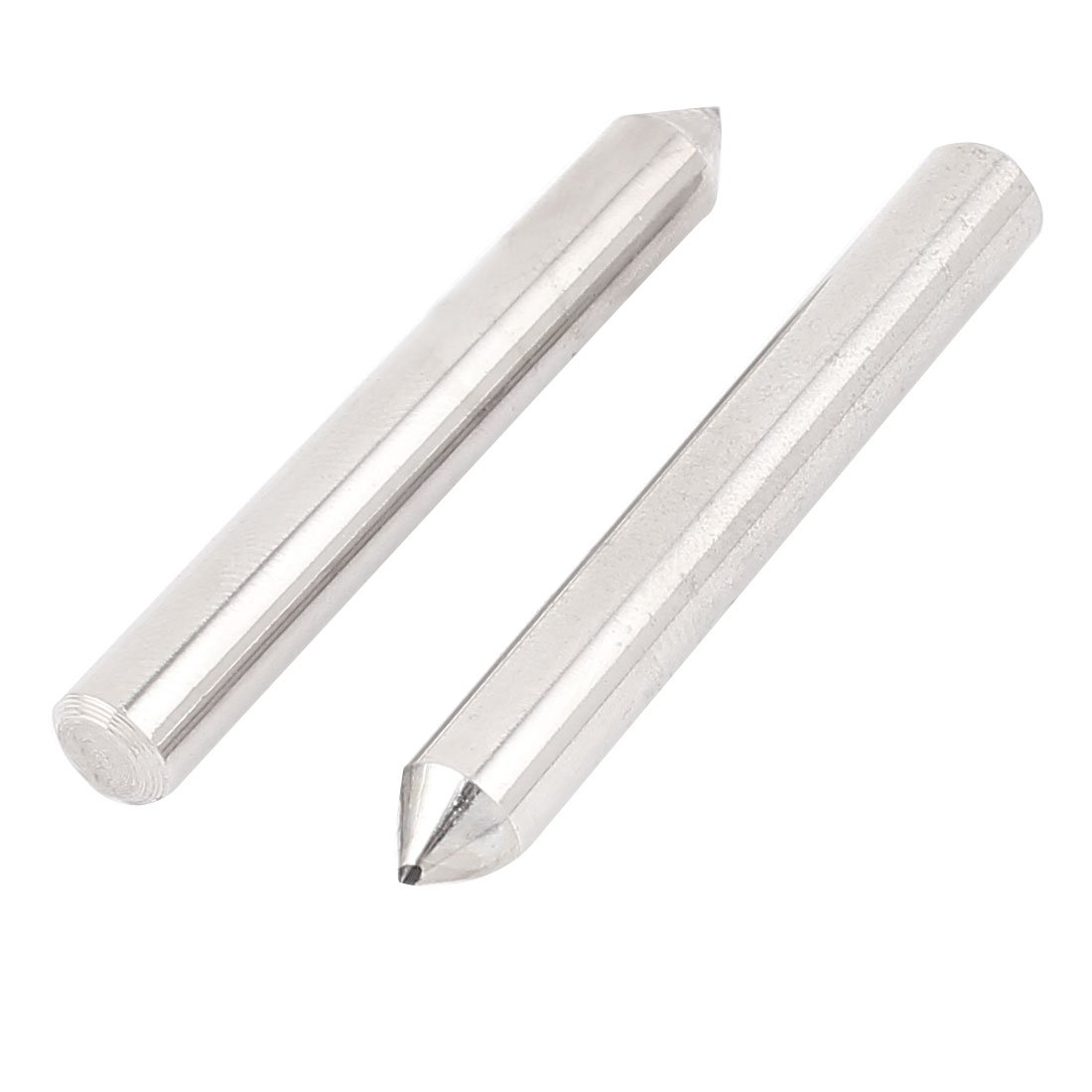 Sourcingmap 6mm Dia 50mm Long Round Shank Diamond Dresser Silver Tone 2 Pcs