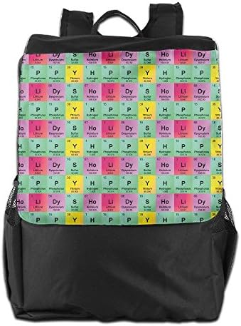 Science Teacher Funny Elements Periodic Table Biology Physics Travel Casual Backpack Hiking Rucksack School Bag Daypack