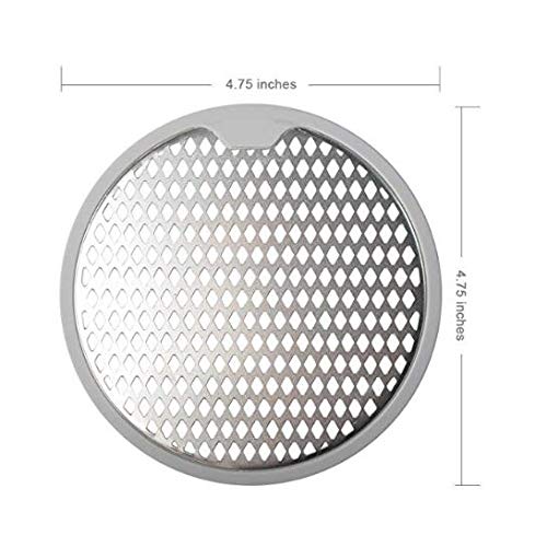 Shower Drain Hair Catcher Trap Mesh Good Grips Easy Clean Drain Protector - Stainless Steel & Silicone by Kindga(2 pack)