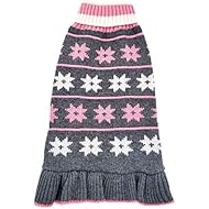 kyeese Dog Sweaters for Small Dogs with Leash Hole Turtleneck Dog Sweater Dress Knit Pullover Warm Cat Sweater