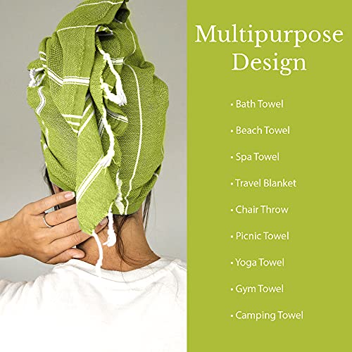 2Pack Turkish Style Luxury Beach Towels, FastDrying Turkish Cotton