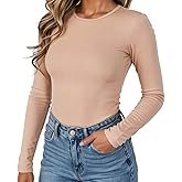 Sol Living Shapewear for Women Tummy Control Bodysuit Body Shaper Tummy Control Seamless Bodysuit Slimming Long Sleeve Top