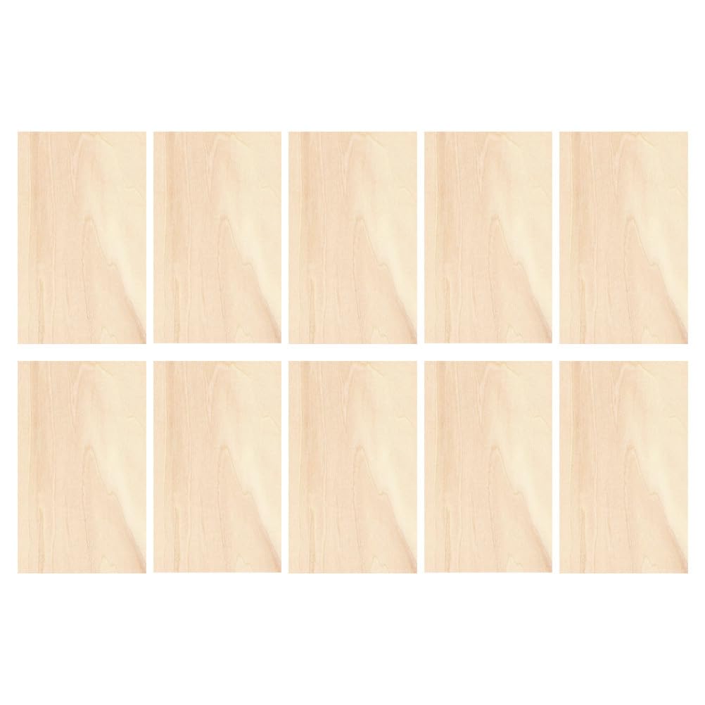 SEWACC 10pcs Wood Planks Unfinished Rectangular Wood Slices 30x20cm Basswood Boards for Painting Modelling Pyrography Home Decoration
