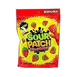 Sour Patch Strawberry soft & chewy candy sour then sweet 10 oz Resealable Bag (Pack of 4))