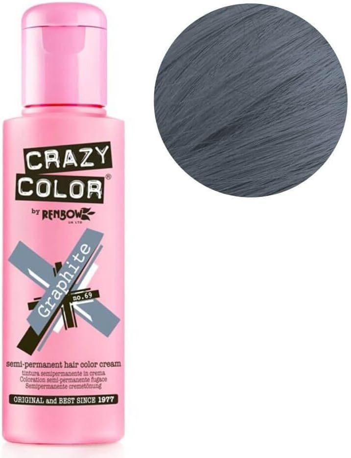 Crazy Color Graphite No.69 Hair Tint 100 ml – Semi-Permanent Conditioning Dye