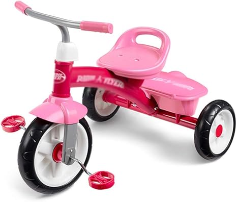 Amazon Co Jp Brisk 子供時代 収納ボックス付き子供用三輪車 2 5歳のピンクキッズ3輪自転車 軽量発泡ホイール 調節可能なシート アウトドアスポーツ ホーム キッチン