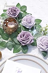 Floroom Artificial Flowers 25pcs Real Looking