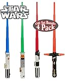Star Wars Anakin Skywalker, Luke Skywalker, Darth Vader & Kylo Ren BladeBuilder Extendable Lightsabers Good vs Evil Battle Pack Bundle - 4 Pack