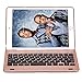iPad Mini 4 Keyboard Case, NOVT Folio Protective Case Shell Cover with Smart Wireless Bluetooth Keyboard Multi-Angle Stand for Apple iPad Mini 4 with 125 Degree Swivel Rotating (Rose Gold)