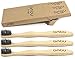 Kids Style Bamboo Toothbrush 3 Pack - Made with Bamboo Charcoal Infused Bristles- Sustainably Grown in Recycled Biodegradable Packaging