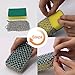 Cast Iron Cleaner, Stainless Steel Chainmail Scrubber with 3pcs Sponges for Pre Seasoned Skillet, Dutch Oven, Grill Pan,Frying Pan and More, Faster Cleaning and Easy Handing