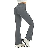 baleaf Women's Yoga Pants with 4 Cargo Pockets Scrunch Workout Flare Leggings High Waist Casual Gym Bell Bottom