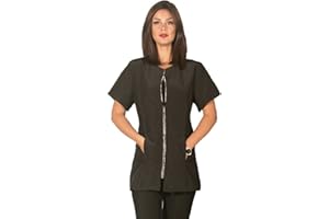 Ladybird Line Rhinestone Pet Groomer Jacket Perfect for Pet Grooming Bleach Resistant and Water Resistant | Medium