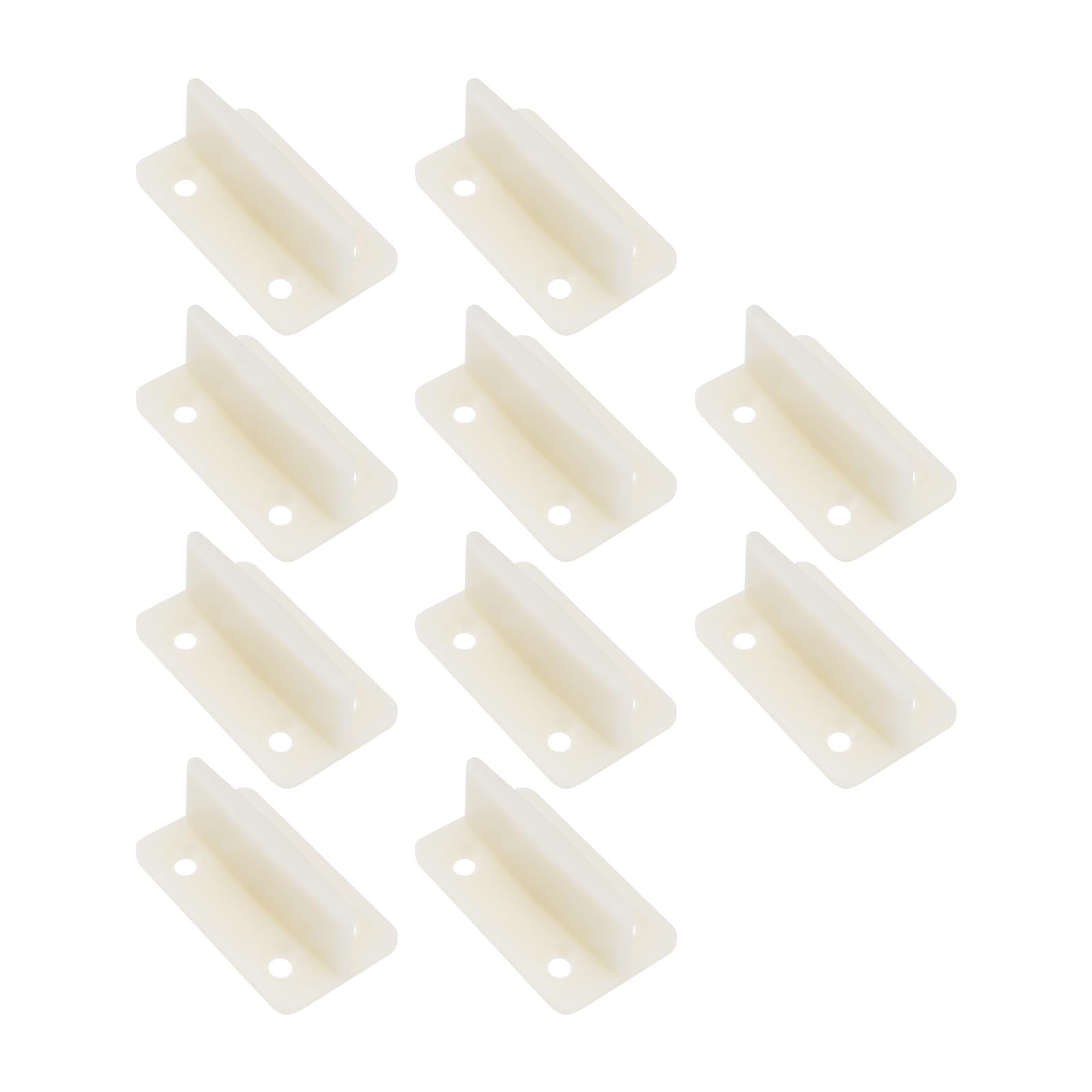 The Lord of the Tools 10pcs Plastic Door Floor Guide Wooden Sliding Door Hardware Bottom Guide Suitable for Wooden Sliding Door Milky White 44x26x17mm