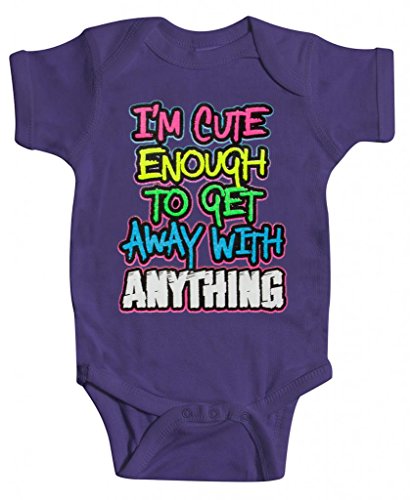 Baby "I'm Cute Enough" Onesie - Purple - 24M