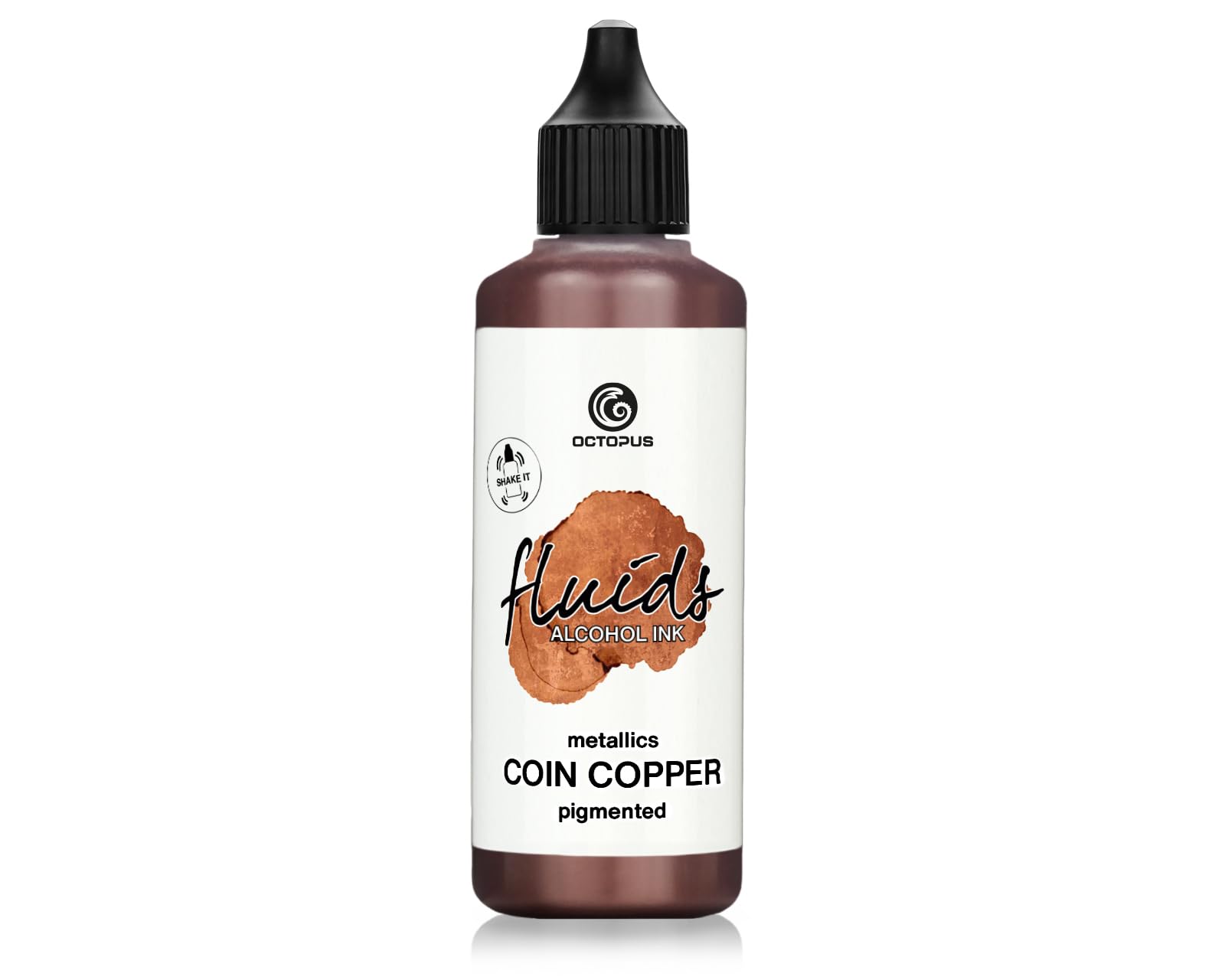100 ml Fluids Alcohol Ink Coin Copper for Fluid Art and Resin, Metallic Copper