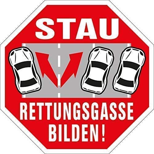 Bei Stau Rettungsgasse Bilden Aufkleber