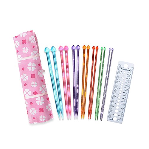 10โ Plastic Knitting Needles Set w/ Roll-up Case Carrier + Ebook +
Gauze- 7 Single Pointed Needle Sizes- Durable Acrylic Design- Great
Beginner Starter Kit- 10โ Plastic Knitting Needles Set w/ Roll-up Case Carrier + Ebook +
Gauze- 7 Single Pointed Needle Sizes- Durable Acrylic Design- Great
Beginner Starter Kit-