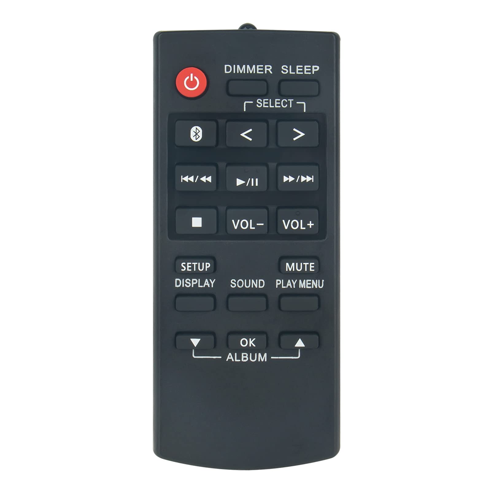 ALLIMITY N2QAYB001215 Replace Remote Control fit for Panasonic Audio System SC-DM502E-K SC-TMAX40E-K SC-DM502E-W SC-TMAX50E-K SC-DM504EG-K SC-TMAX9EG-K SC-DM504EG-W SC-UA30E-K SC-TMAX10E-K