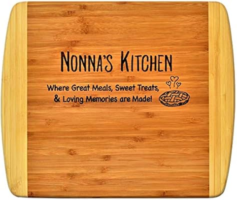 Nonna Gift Nonna S Kitchen Where Great Meals Sweet Treats Loving Memories Are Made Engraved 2 Tone Bamboo Cutting Board Grandma Christmas Birthday Mothers Day Design Decor Usage 11 5x13 5 Amazon Sg