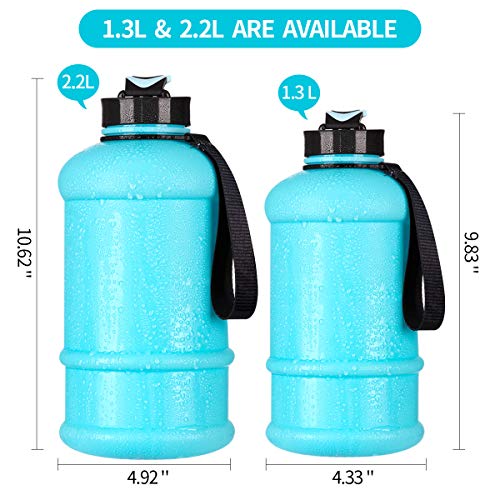 TOOFEEL 2.2L Big Water Bottle Water Jug Container 73OZ Large Water Canteen BPA Free Leakproof for Gym Fitness Athletic Outdoor Camping Hiking