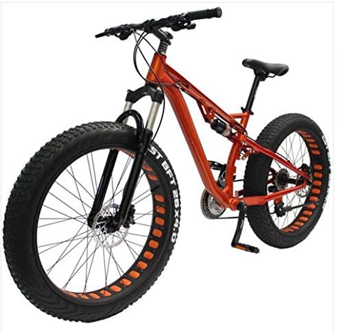 24 speed Aluminum Frame Full Suspension Fat Bike (Red)