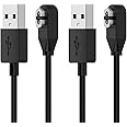 Emilydeals Charging Cable for Shokz OpenRun Pro Mini, AfterShokz Aeropex AS800, OpenComm ASC100SG, Replacement USB Charger Cable Cord Bluetooth Headphones Accessories (2Pack, 3.3ft/1m)