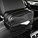 INEBIZ Luxury Leather Car Sun Visor Tissue Case Holder Paper Towel Bag Cover, Back Seat Headrest Hanging Napkin Clip