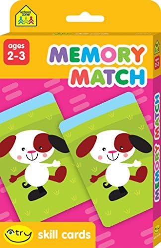 School Zone - Memory Match I Try Skill Cards, Ages 2 to 3, Visual Perception, Memory-Building, Matching, Pairing, Reading Readiness, Fine Motor Skills, Eye-Hand Coordination, and More Mass Market Paperback – October 15, 2015