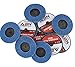 ABN 3in T27 60 Grit Zirconia Alumina Flat Flap Disc Roloc Roll Lock Sandpaper Wheels 10 PK - Maximum 8,000 to 10,000 RPM