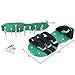 Ohuhu Lawn Aerator Spike Shoes, Aerating Lawn Soil Sandals with Metal Buckles and 3 Adjustable Straps, One Size Fits All for Aerating Your Lawn or Yard (Green - Upgraded Version)