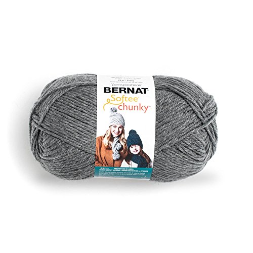 Bernat Big Ball Chunky Solid Yarn, 14 oz, Gauge 6 Super Bulky, 100% Acrylic, True Grey