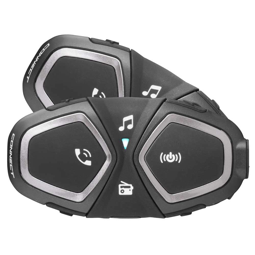 Interphone INTERPHOCONNECTTP Motorcycle Bluetooth Headset intercom, Black, Duoble Unit Pack, Pre-Paired