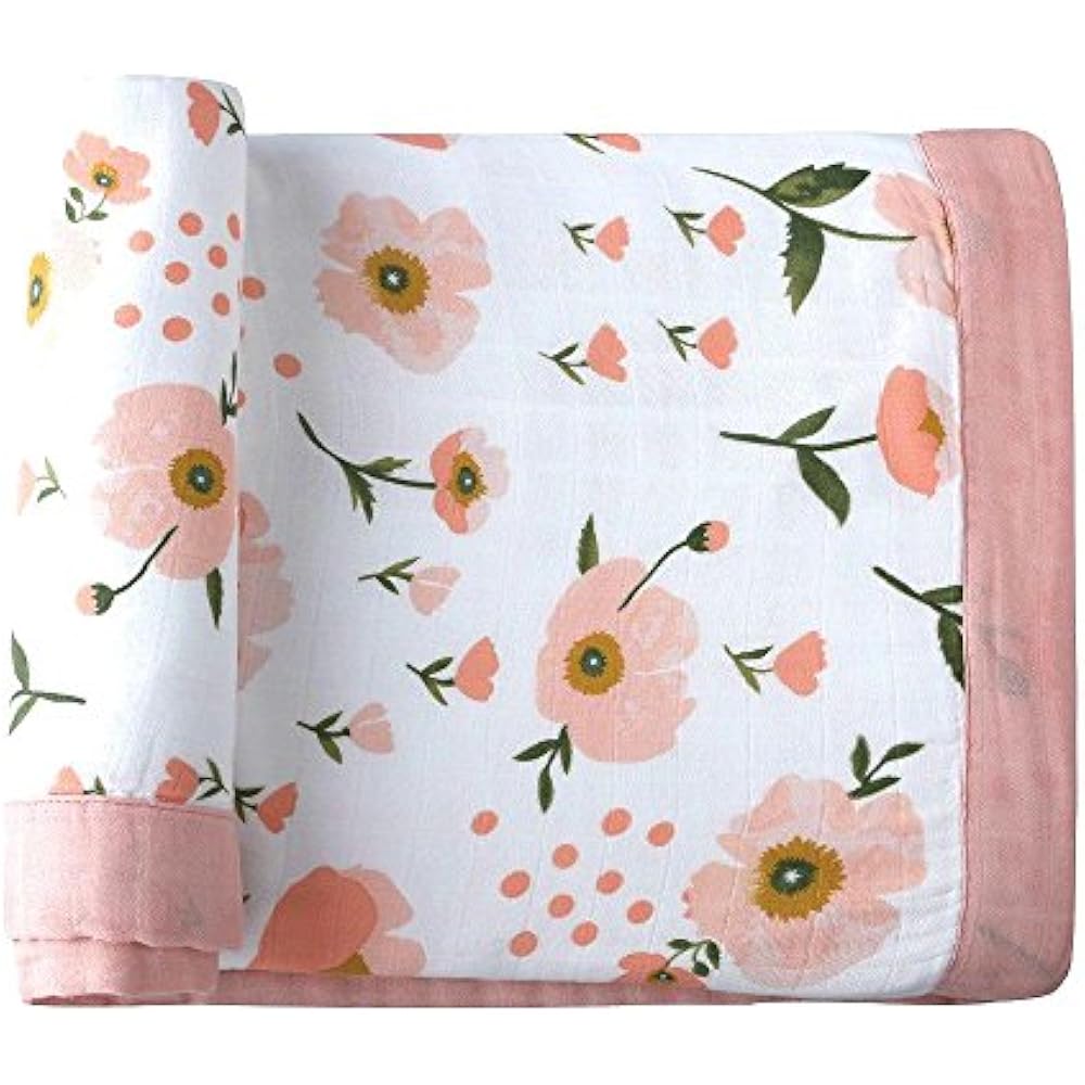 Toddler Blankets Muslin "Floral Print" Bamboo Quilt Oversized 47" X eBay