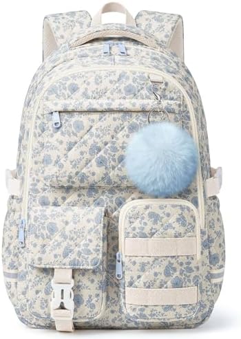 Super cute Grey Velvet Floral Backpack Amazon.com: MININAI Kawaii Corduroy Backpack for Women Cute  main image 4