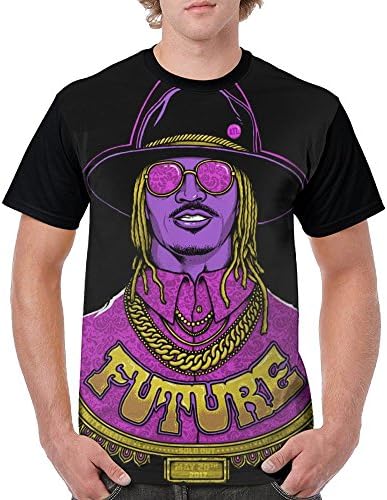 WANGGUANN Youth Cotton Personalized Leisure Future-Hendrix Short-Sleeved Shirt For Riding X-Large