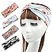 Ever Fairy 4 Pack Women's Elastic Flower Printed Turban Headwrap Knotted Soft Twisted Headband