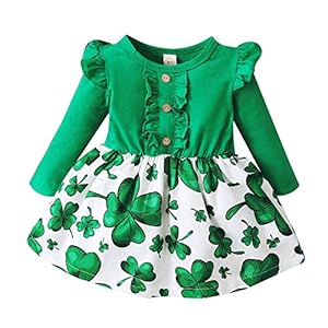 Borlai Pasgeboren Baby Meisje Jurken Lange Mouw Bruiloft Optocht Jurk Groen