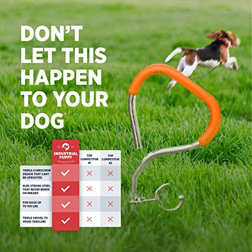 Industrial Puppy Dog Tie Out Stake 360 Swivel Strongest Dog Anchor