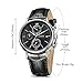 HOWK Men's Chronograph Wrist Watches with Date Analog with Black Leather Band